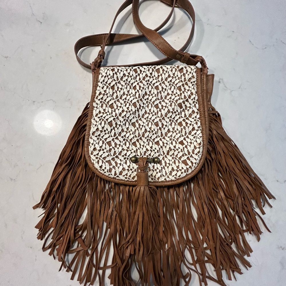 Boho Fringe Crossbody Bag Madden Girl